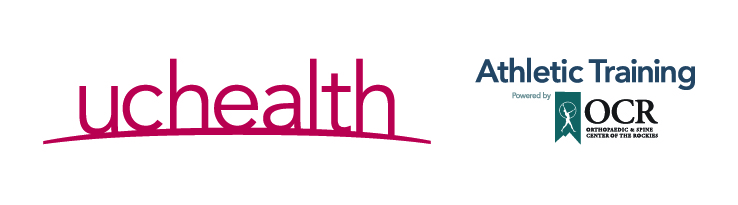 UCHealth and OCR logos with text "Athletic Training".